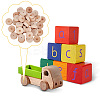 36Pcs Unfinished Wood Wheels Toys AJEW-DR0001-53-5