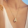 1pc Brass Chain with Alloy Letter Pendants Necklaces NJEW-LP0001-41A-G-4
