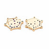 Brass Micro Pave Cubic Zirconia Pendants KK-S364-271B-2