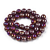 Electroplate Opaque Glass Beads Strands GLAA-T032-P10mm-AB05-2