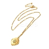 304 Stainless Steel Pave Natural Stone Pendant Necklaces for Women LS-NJEW-U009-03G-03-2