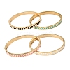 304 Stainless Steel Enamel Hinged Bangles BJEW-D408-35G-2