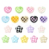 36Pcs 18 Styles Hounds Tooth Pattern Paint Alloy Beads FIND-CJ0003-27-1