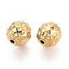 Textured 304 Stainless Steel Waffle Beads STAS-T072-03G-2