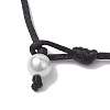 Round Shell Pearl Pendant Necklaces NJEW-JN04784-02-5
