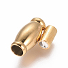 304 Stainless Steel Magnetic Clasps with Glue-in Ends STAS-G203-04G-B-2