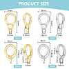 8Pcs 4 Styles Brass Spring Gate Rings KK-BC0013-65-2