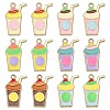 30Pcs 6 Styles Alloy Enamel Pendants ENAM-CJ0003-16-1