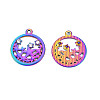 Rainbow Color Alloy Pendants PALLOY-T054-161-3