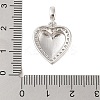 Rack Plating Brass Micro Pave Clear Cubic Zirconia Pendants X-KK-S380-37B-P-3