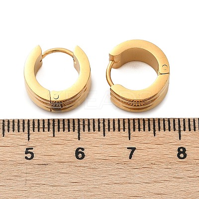 304 Stainless Steel Polishing Effect Hoop Earrings EJEW-M001-36G-1