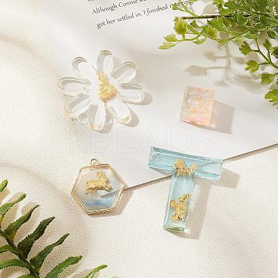 60Pcs 5 Style Easter Theme Rabbit Alloy Small Handmade Cabochons FIND-OC0001-50-1