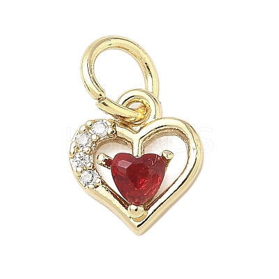 Brass Micro Pave Cubic Zirconia Pendants KK-D364-10G-1