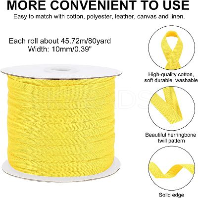 Cotton Twill Tape Ribbons OCOR-WH0058-35K-1