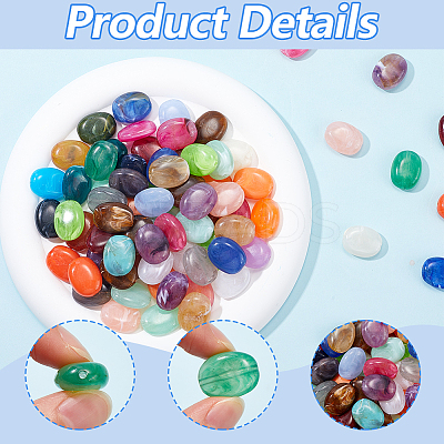 100Pcs Imitation Gemstone Acrylic Beads OACR-SP0001-05B-1