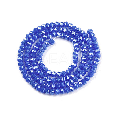 Electroplate Glass Beads Strands EGLA-A044-P1mm-A32-1