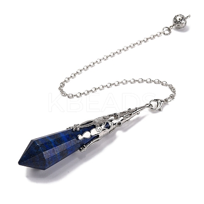 Natural Lapis Lazuli Pointed Dowsing Pendulum Big Pendants G-H285-06P-A29-1