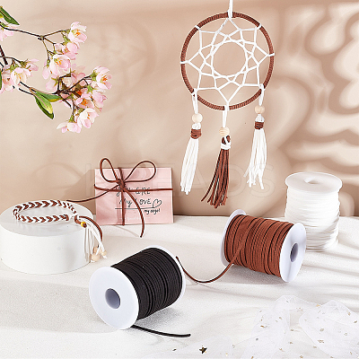 3 Rolls 3 Colors Faux Suede Cord LW-PH0002-23-1