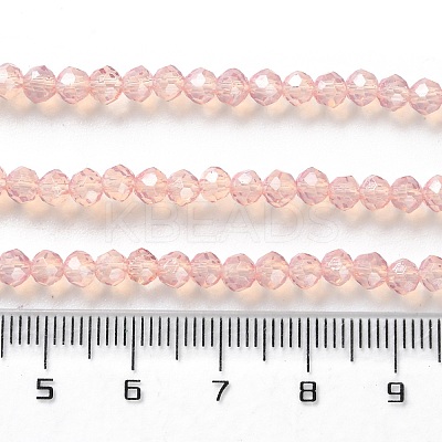 Baking Paint Transparent Glass Beads Strands DGLA-A034-J4MM-D04-1