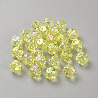 Plating Acrylic Beads OACR-WH20006-01F-1