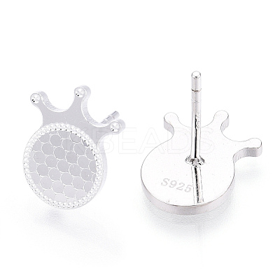 925 Sterling Silver Stud Earrings STER-T004-50S-1