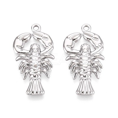 304 Stainless Steel Lobster Pendants STAS-T067-25P-1