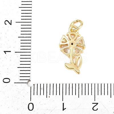 Brass Micro Pave Cubic Zirconia Pendants KK-F938-28G-02-1