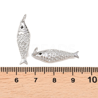 Brass Micro Pave Cubic Zirconia Pendants KK-B167-12P-1
