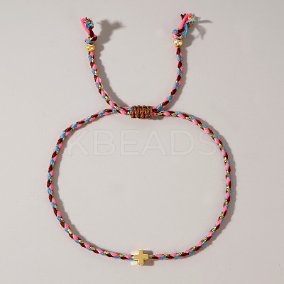 Mother's Day Adjustable Brass Bead Braided Bead Bracelets YE2550-10-1