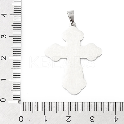 Russian Orthodox Cross 304 Stainless Steel Pendants STAS-D202-01P-1