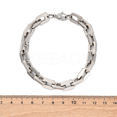 304 Stainless Steel Link Chain Bracelets for Women Men BJEW-R018-17P-1