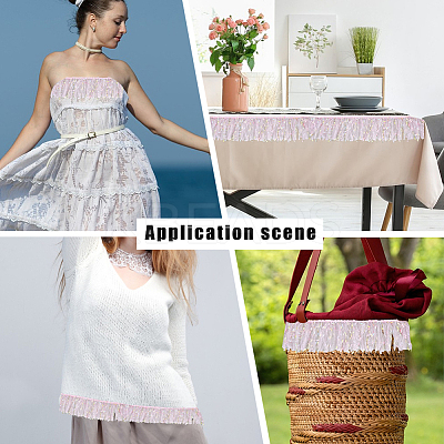 Fringe Polyester Lace Ribbon DIY-WH20062-40B-1