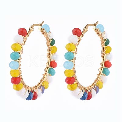 Glass Beads Jewelry Sets SJEW-JS01088-1