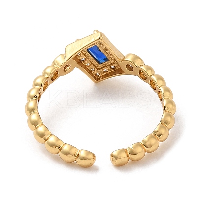 Rack Plating Brass Cuff Rings RJEW-D008-13G-1