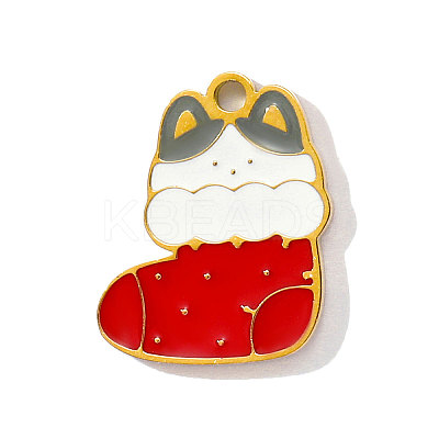 304 Stainless Steel Enamel Pendants STAS-OY001-57G-1