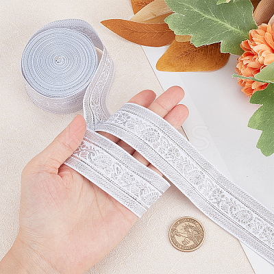 7M Flat Ethnic Style Polyester Ribbons OCOR-WH0003-010B-1