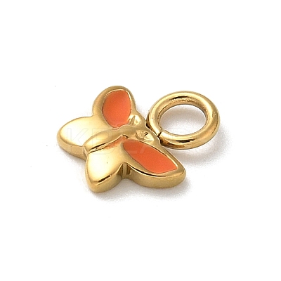 Ion Plating(IP) 304 Stainless Steel Enamel Charms STAS-G351-01G-1