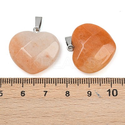 Natural Red Aventurine Pendants G-A281-02P-01-1
