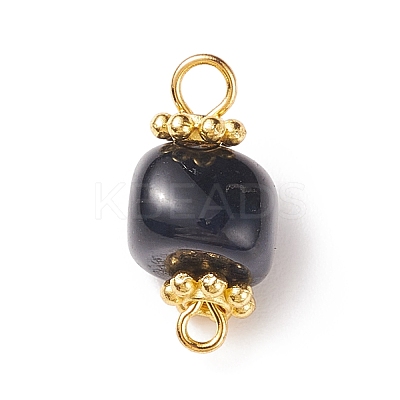 Natural Agate Dyed Beads Link Connectors PALLOY-JF00890-05-1