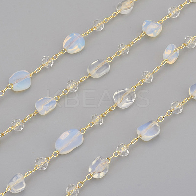 Handmade Opalite Beaded Chains CHC-I031-11C-1