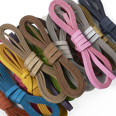 20 Strands 20 Colors Flat Imitation Leather Cord WL-TA0001-01-1