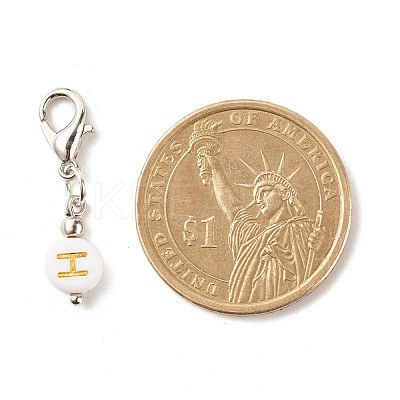 Plating Acrylic Pendants Decoration HJEW-JM00627-1