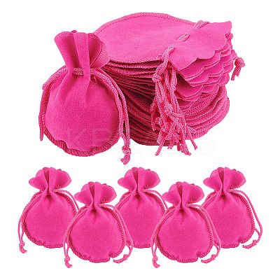 Calabash Velvet Jewelry Storage Drawstring Pouches LS-TP-WH0011-05I-1