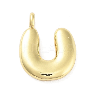 Rack Plating Brass Balloon Letter Pendants KK-C050-01G-U-1