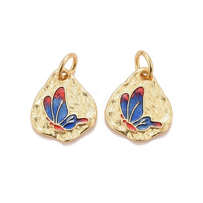 Rack Plating Brass Enamel Charms KK-I689-15G-1
