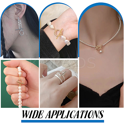 4 Sets 2 Style Sterling Silver Toggle Clasps STER-PH0003-87-1