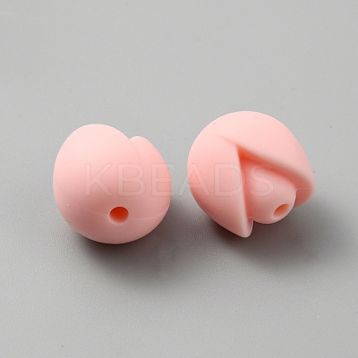 Flower Food Grade Eco-Friendly Silicone Beads LS-SIL-WH0013-47A-1