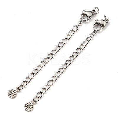 Tarnish Resistant 304 Stainless Steel Curb Chain Extender STAS-G310-07P-1