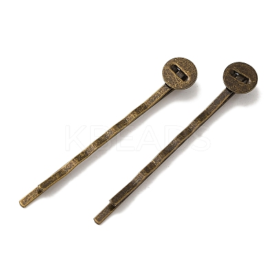 Antique Bronze Iron Hair Bobby Pin Findings X-PHAR-Q017-2-1