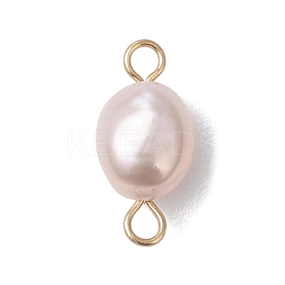 Natural Cultured Freshwater Pearl Potato Links Connector Charms PALLOY-JF04790-1